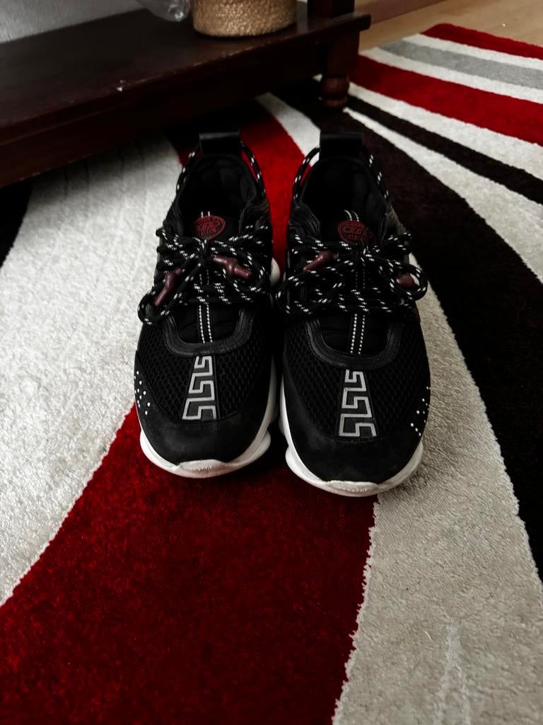 Versace Chain Reaction Hibiscus Sneakers, Zwart, Ophalen of Verzenden, Sneakers of Gympen, Zo goed als nieuw