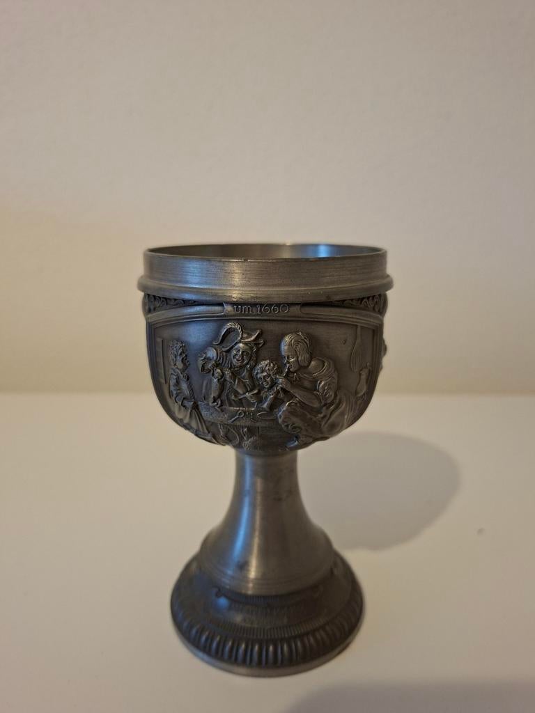 Antieke Tinnen Beker, Ophalen of Verzenden