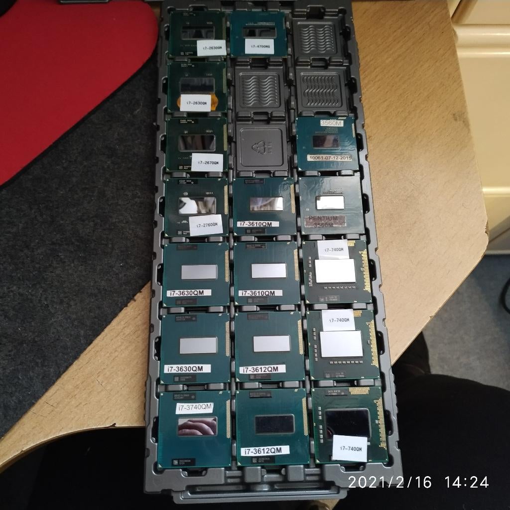 CPU Processors I7 Quadro 2e, 3e gen-tie voor Laptop, Computers en Software, Processors, 8-core, Ophalen of Verzenden, Zo goed als nieuw
