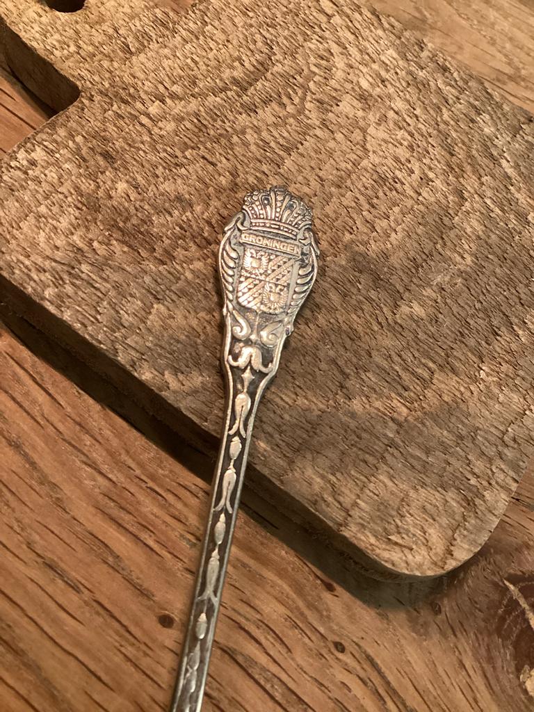 Verzilverd lepeltje Groningen, Ophalen of Verzenden