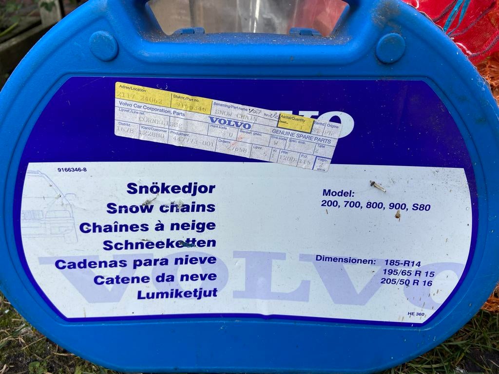 Sneeuwkettingen Volvo 185-R14, 195/65 R15, 205/50 R16, Auto diversen, Sneeuwkettingen, Ophalen of Verzenden, Gebruikt