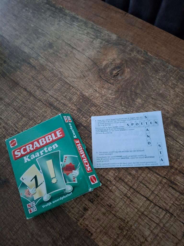 Scrabble kaartspel, Ophalen of Verzenden, Zo goed als nieuw