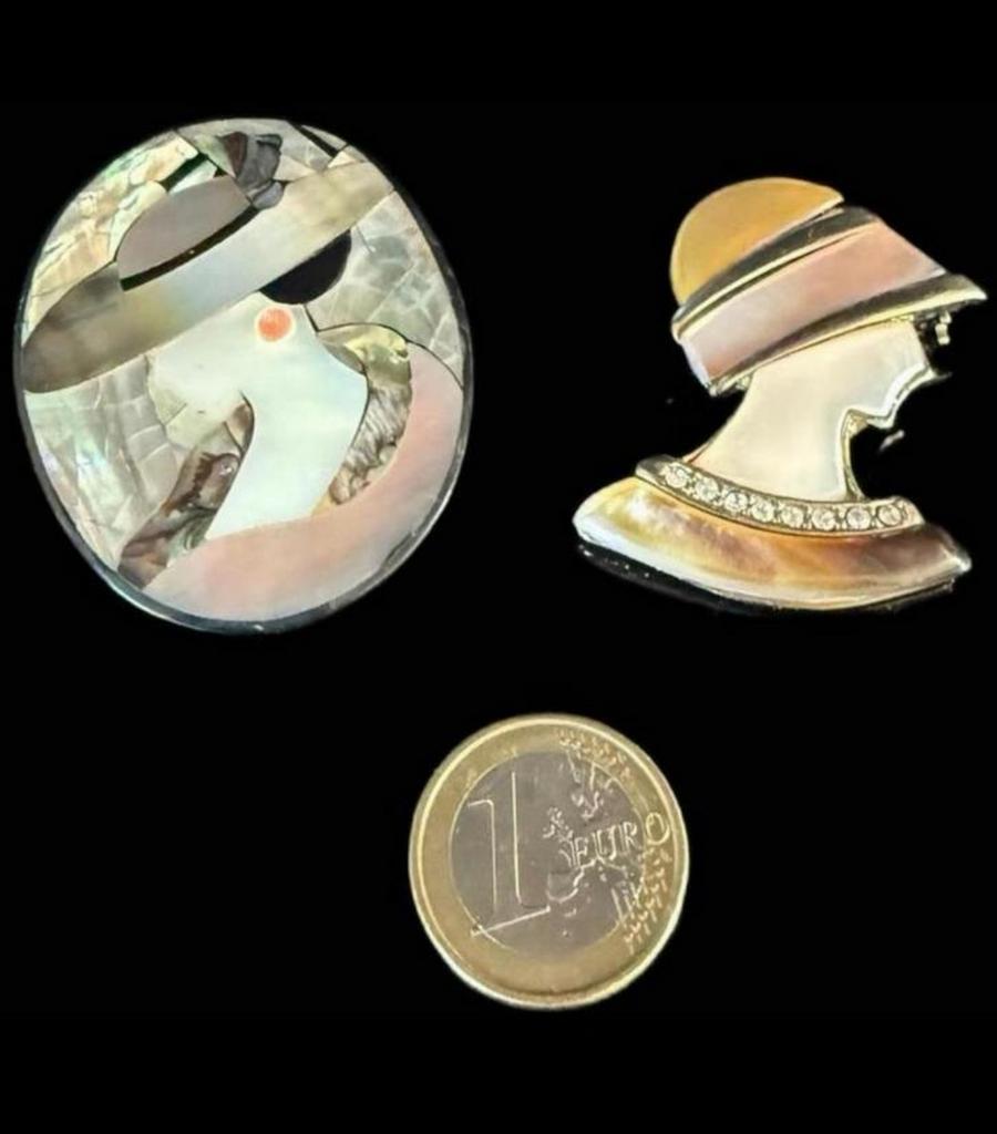 Cameo Parelmoer 2x Camee Sieraden, Ophalen of Verzenden, Nieuw, Overige materialen