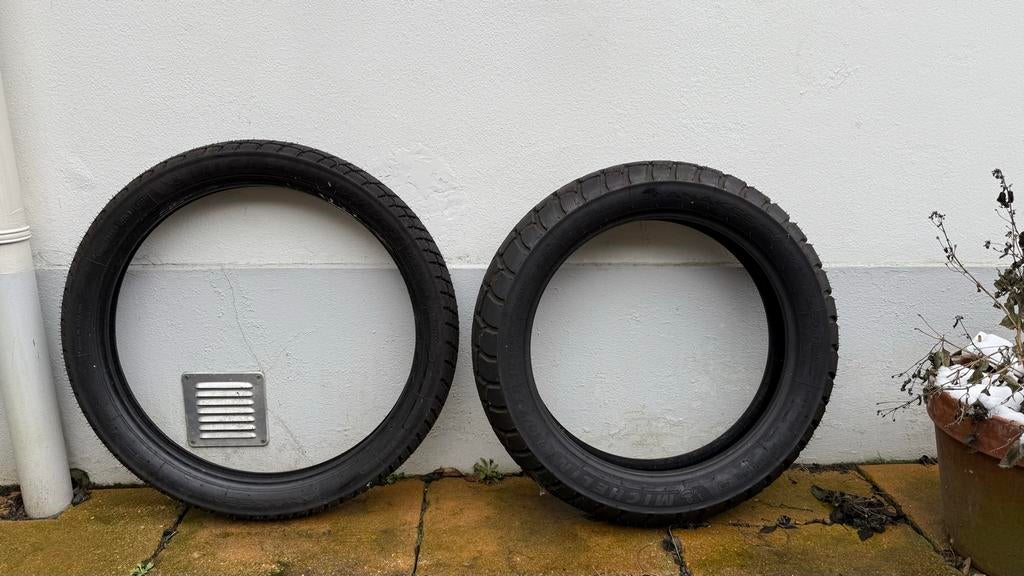 Set Michelin Anakee adventure 150/70 R18 & 90/90 21, Ophalen of Verzenden, Gebruikt