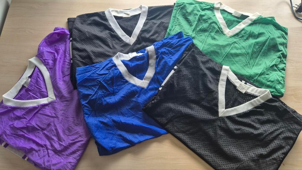 5 rugby jersey doorzichtig,  carnaval groepsoutfit, Ophalen of Verzenden, Carnaval