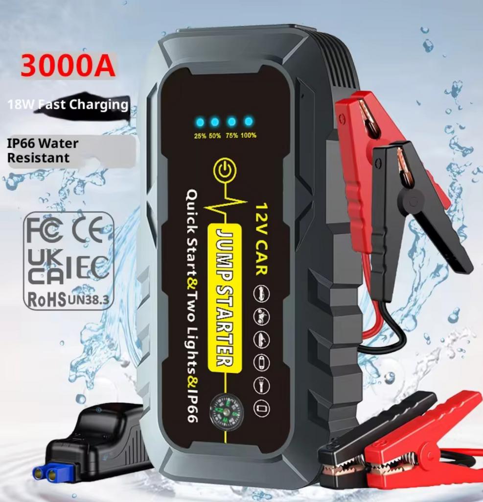 3000A Auto Jump Starter met lamp & Powerbank nieuw in koffer, Auto diversen, Ophalen of Verzenden, Nieuw