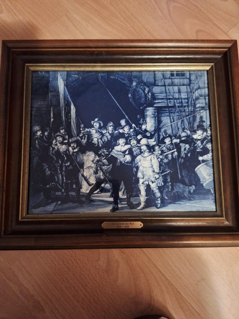 Westraven Delfts Blauw Nachtwacht Tegel - Limited Edition, Antiek en Kunst, Ophalen of Verzenden