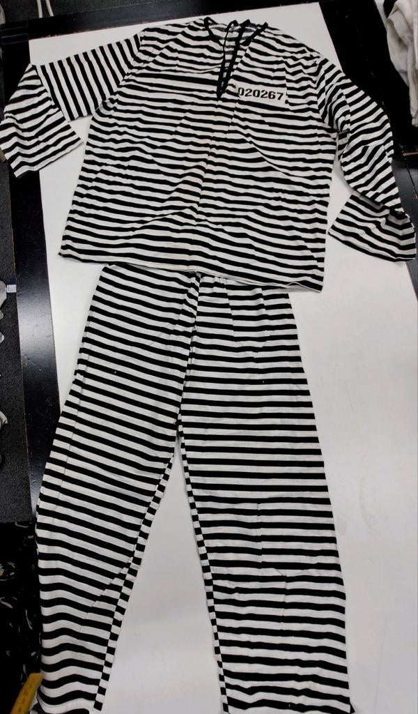 Gevangenis pak carnaval, Maat 38/40 (M), Carnaval, Ophalen of Verzenden, Kleding