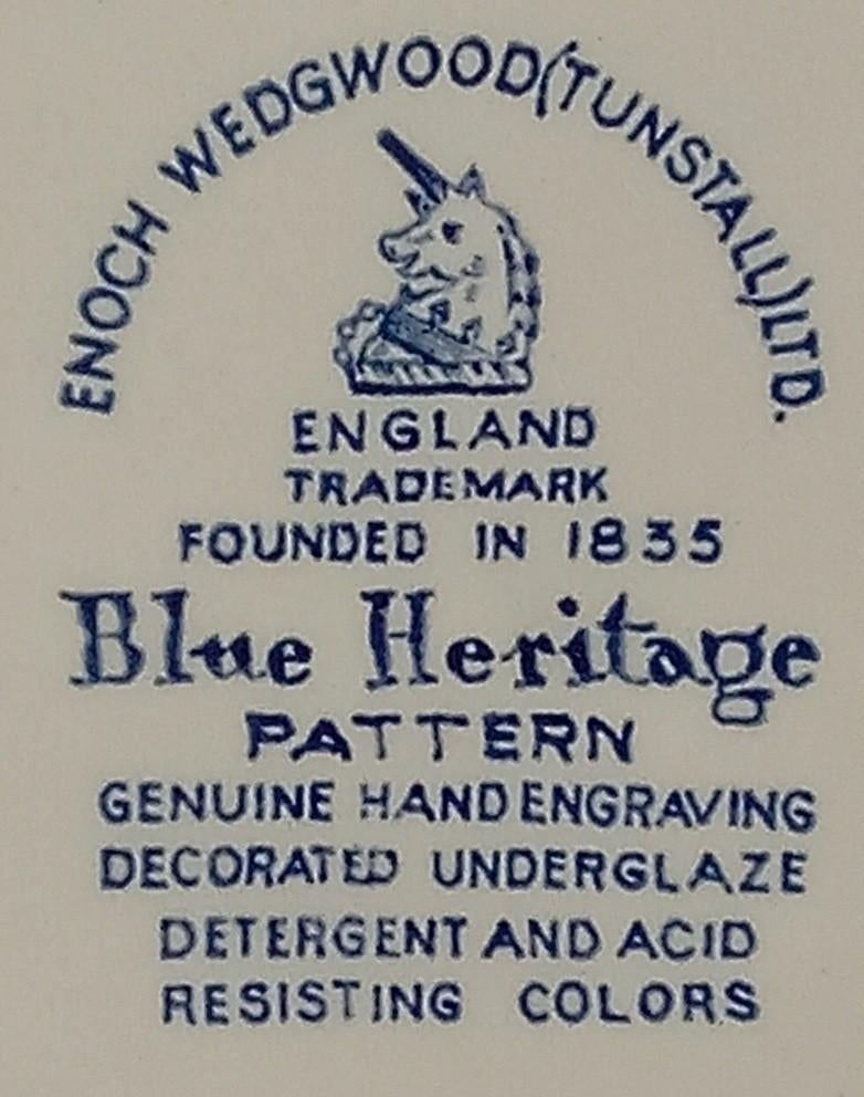 TK 1 BORD ENOCH Wedgwood TUNSTALL Heritage Blue Onion 25EUR, Huis en Inrichting, Keuken | Servies, Ophalen of Verzenden, Zo goed als nieuw