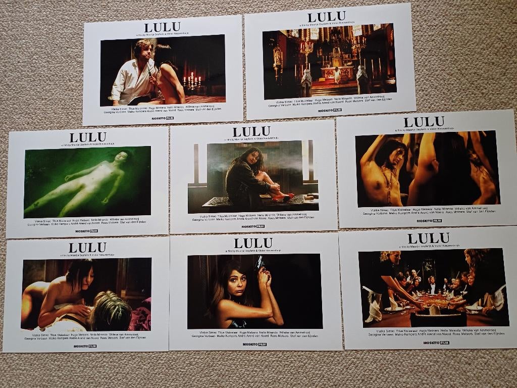 LULU     lobbycard set., Verzenden, Nieuw, A4 of kleiner, Film en Tv