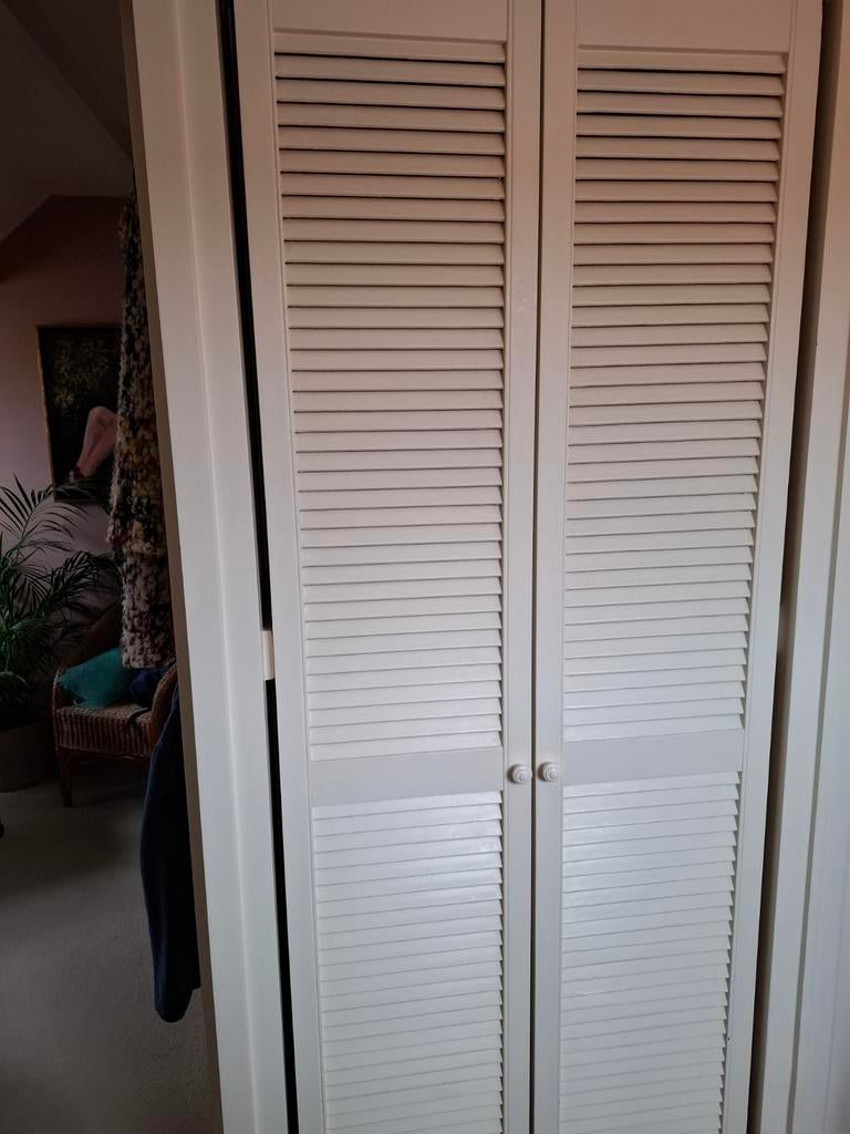 2 Louvredeuren 198x38 cm, Ophalen