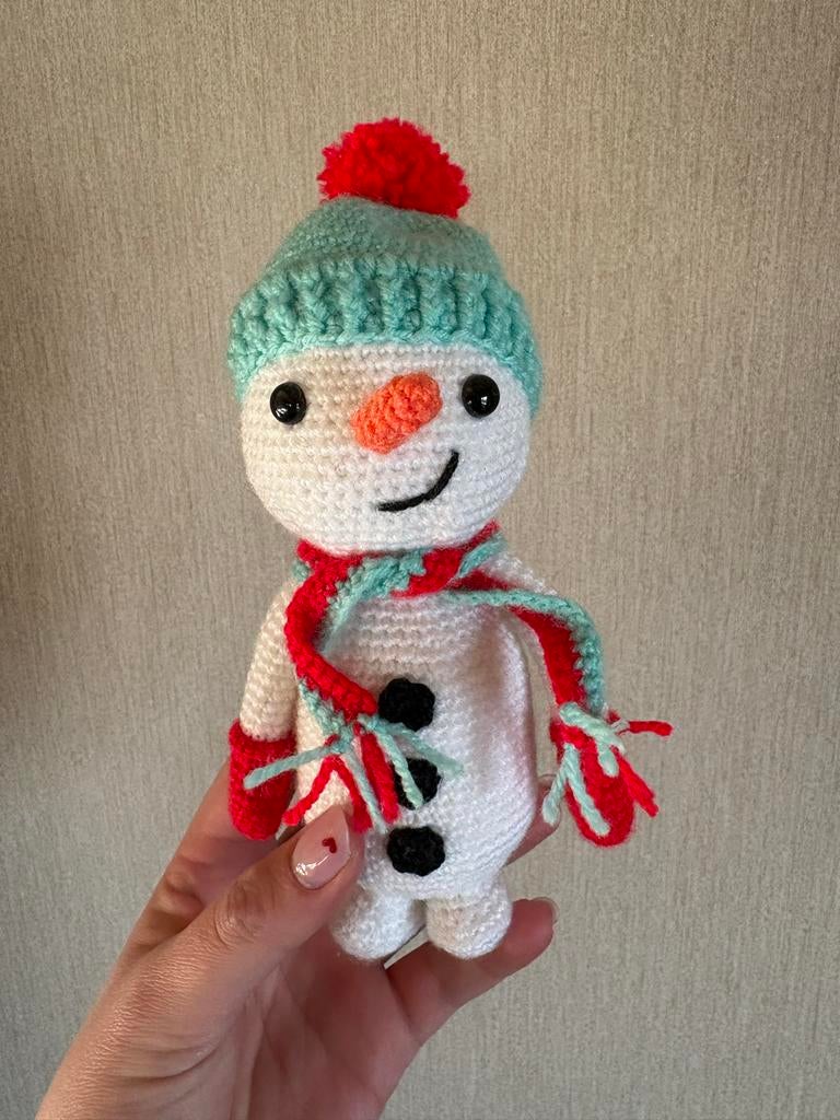 Gehaakte Sneeuwpop Knuffel, Kinderen en Baby's, Ophalen of Verzenden, Nieuw, Overige typen