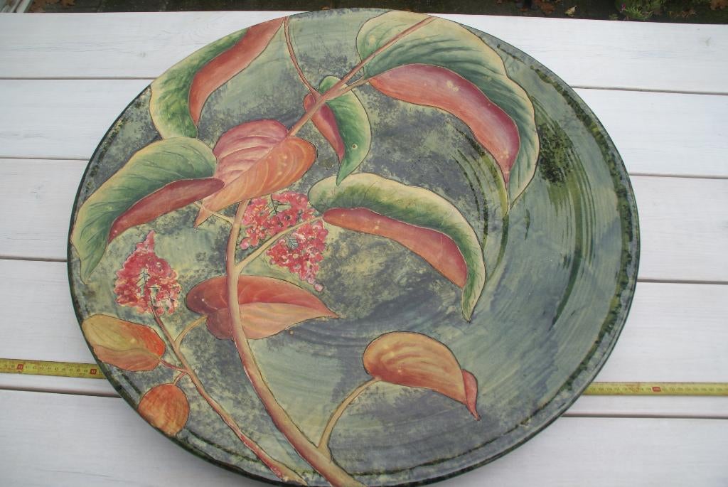 Zeer grote Franse beschilderde schotel, Antiek en Kunst, Ophalen of Verzenden