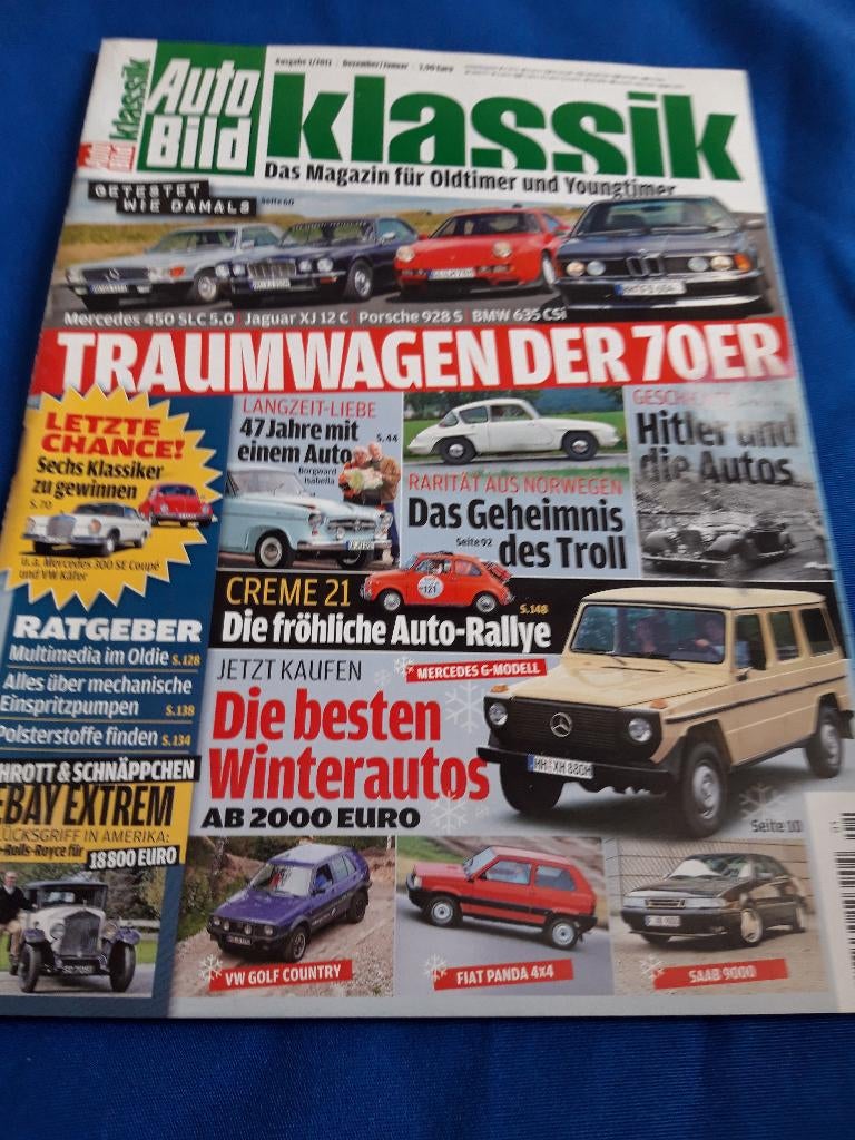 Autobild Klassik 2011 - 1 , Borgward - Troll - autotests, Ophalen of Verzenden, Zo goed als nieuw, Algemeen