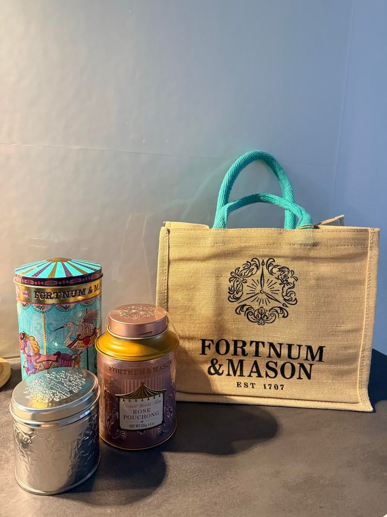 Fortnum & Mason shopper, thee, koekjes, snoep, Ophalen of Verzenden, Nieuw, Metaal, Minder dan 50 cm