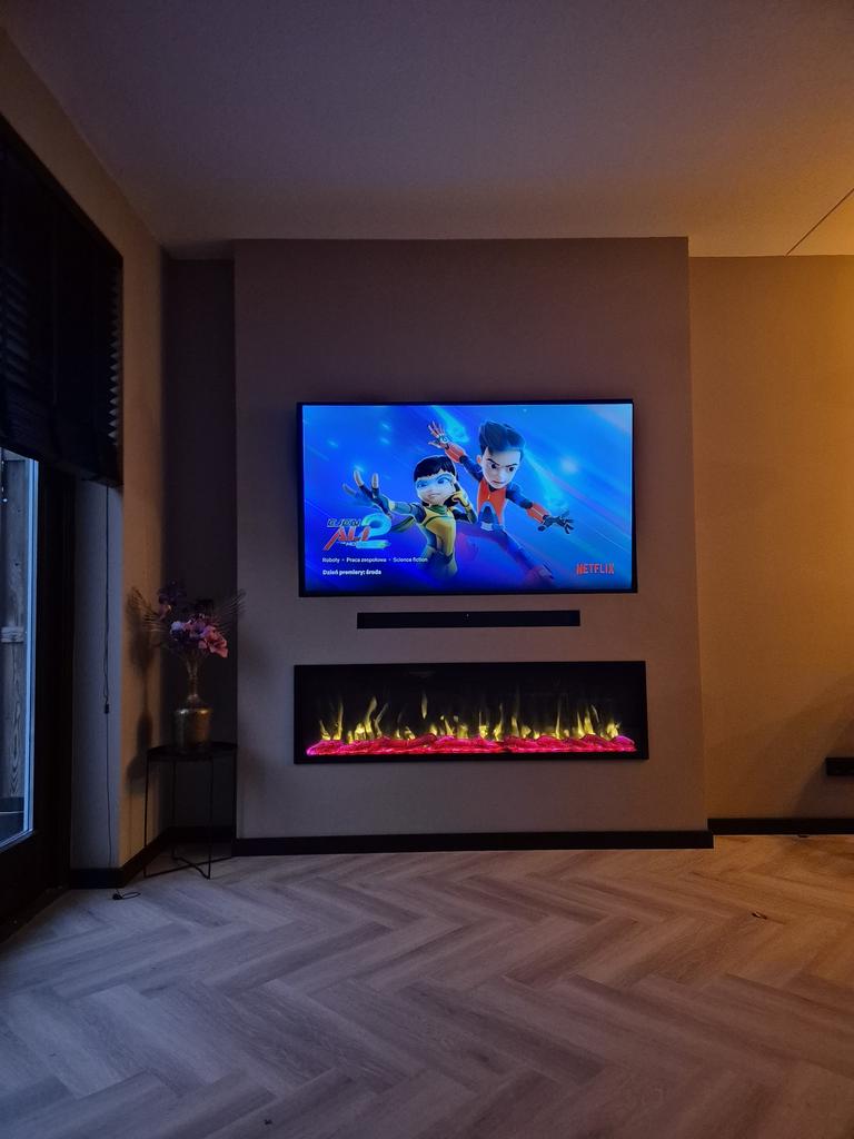 Cinewall op maat inclusief sfeerhaard ACTIE!!, Ophalen of Verzenden