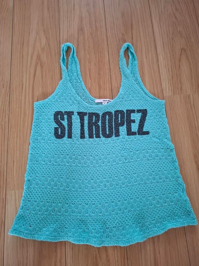 Blauw hemdje st tropez, Blauw, Ophalen of Verzenden, Zo goed als nieuw, Maat 36 (S)