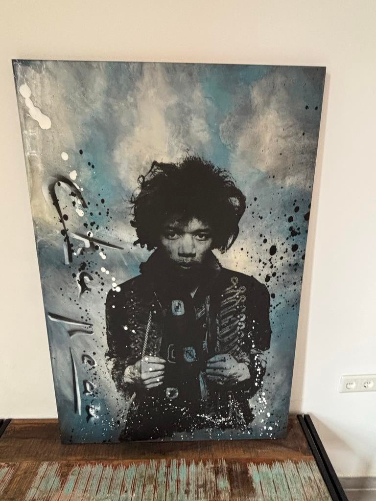 Jimi Hendrix Schilderij Ronald Chapeau, Antiek en Kunst, Ophalen