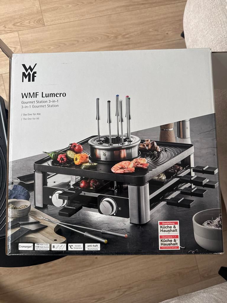 WMF Lumero Gourmet Station 3-in-1 Fondueset, Ophalen of Verzenden, Zo goed als nieuw, Elektrisch, Fondueset