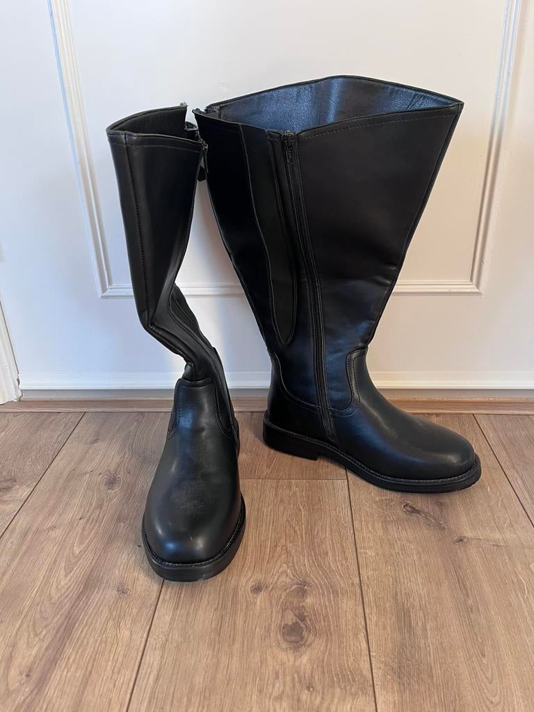 Laarzen met brede schacht, Ophalen, Hoge laarzen, Zwart, Nieuw