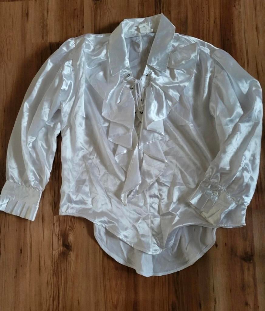 Witte piraten blouse, Ophalen of Verzenden, Zo goed als nieuw, Maat 52/54 (L)