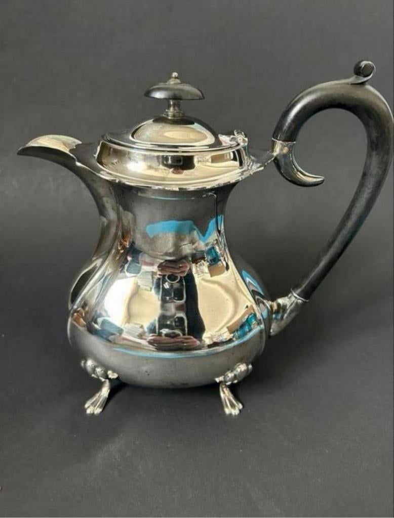 Antiek Verzilverde Koffiepot, Queen Anne Stijl, Antiek en Kunst, Ophalen of Verzenden