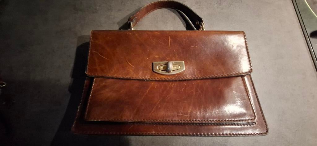 Vintage dames tas, Sieraden, Tassen en Uiterlijk, Tassen | Damestassen, Ophalen of Verzenden, Gebruikt, Bruin, Handtas