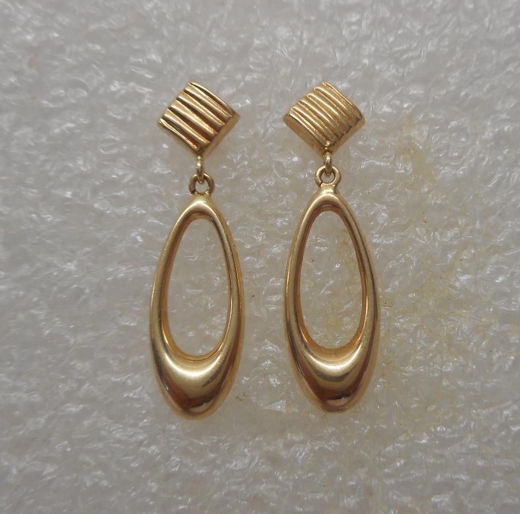 14 karaat gouden fantasie oorbellen nr.474, Sieraden, Tassen en Uiterlijk, Antieke sieraden, Verzenden, Goud, Oorbellen