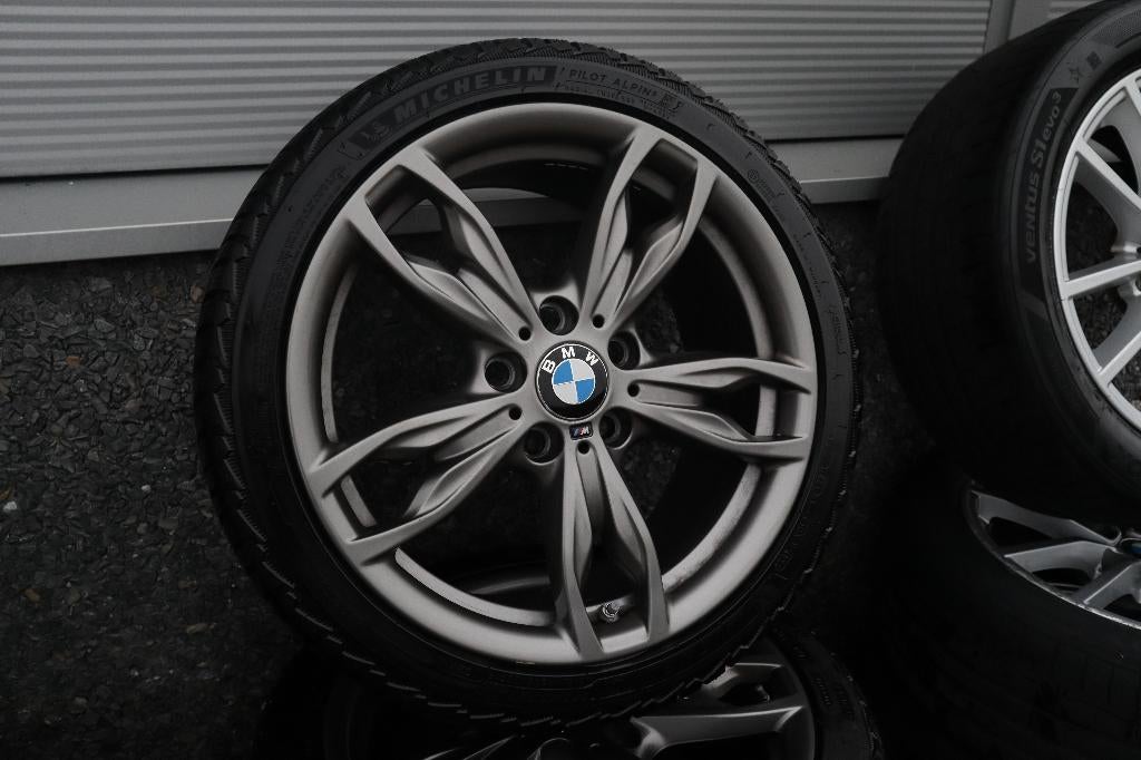 BMW F20 18 inch 436m Ferric grey winterwiel set, Ophalen, 18 inch, Gebruikt, Velg(en)