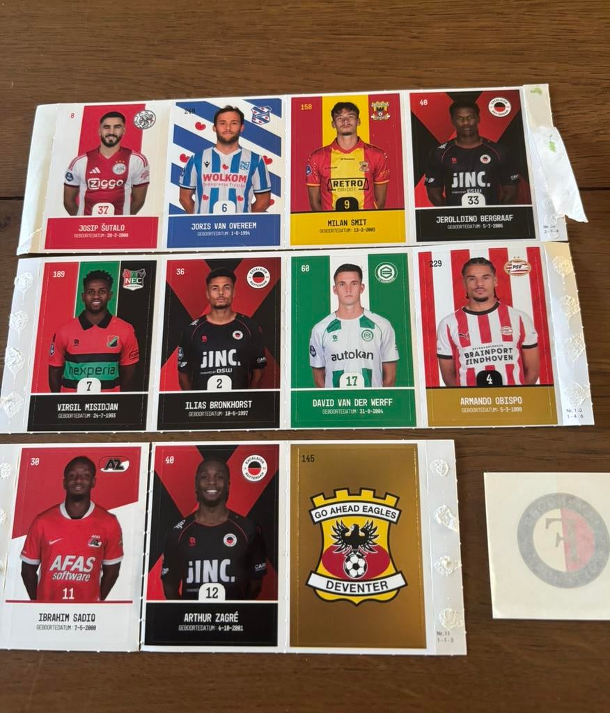 Voetbalplaatjes Plus - 11 stuks + Feyenoord tattoo, Verzamelen, Ophalen of Verzenden, Nieuw, Overige binnenlandse clubs, Poster, Plaatje of Sticker