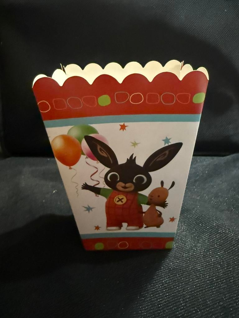 Bing popcorn bakje , traktatie bakje, Ophalen of Verzenden, Nieuw, Feestartikel, Verjaardag