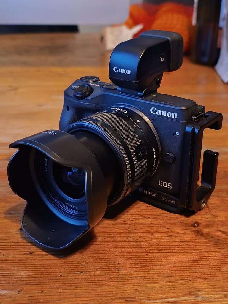 Canon EOS M3 systeem kamera set, Ophalen of Verzenden, Zo goed als nieuw, 24 Megapixel, Canon