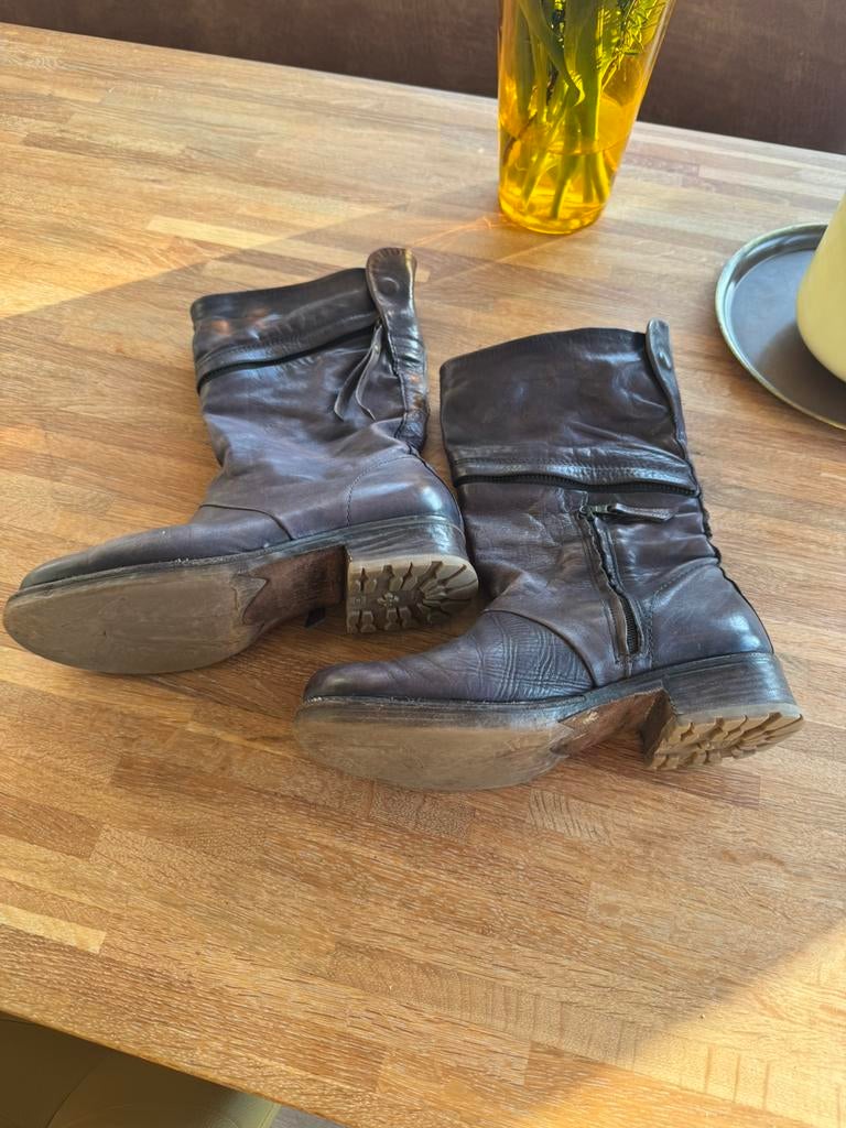 A.S. 98/Airstep laarzen maat 41, donker paars, Hoge laarzen, Overige kleuren, Ophalen of Verzenden, Gedragen