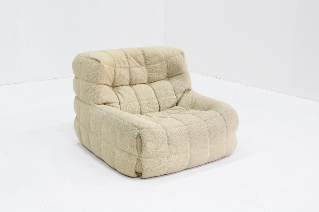 Vintage Ligne Roset Kashima fauteuil Michel Ducaroy, Huis en Inrichting, Fauteuils, Ophalen, Gebruikt, 75 tot 100 cm, 75 tot 100 cm