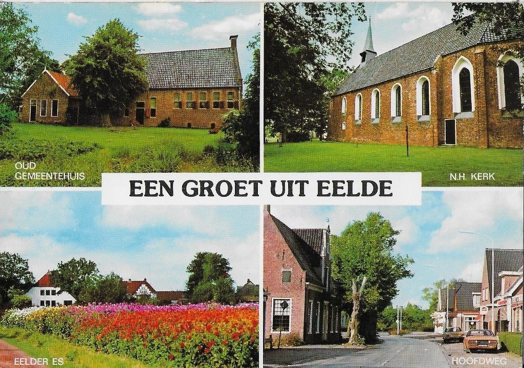 F5 Ongelopen Ansichtkaart Een groet uit Eelde, Verzamelen, Ophalen of Verzenden, 1980 tot heden, Gelopen