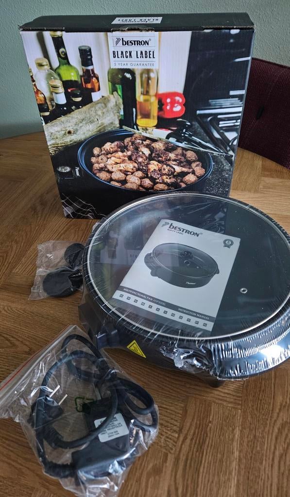 Bestron Party Hapjespan AHP300BL - Nieuw, Ophalen of Verzenden, Vaatwasmachinebestendig, Nieuw