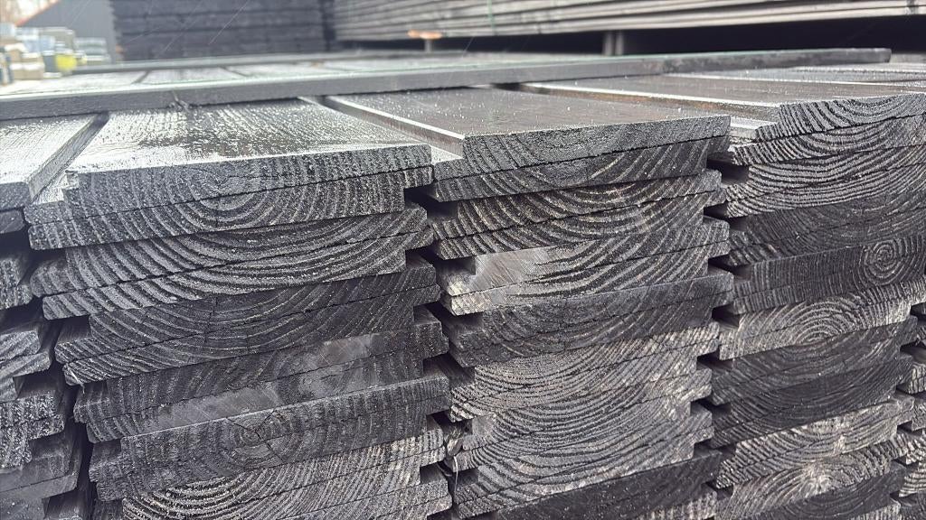 Douglas Zweeds rabat, zwart geïmpregneerd 11/22x170mm €19,50