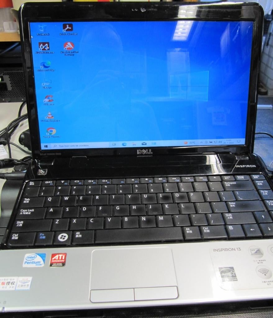 Dell Inspiron Netbook 1320. Intel Pentium T4400 2,2 Ghz,SSD, Computers en Software, Ophalen, 4 GB of minder, 13 inch, Qwerty