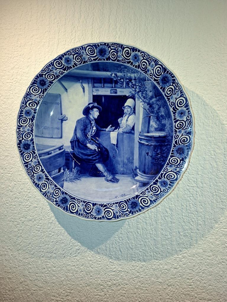 Delfts blauw wandbord 1928, Antiek en Kunst, Ophalen of Verzenden