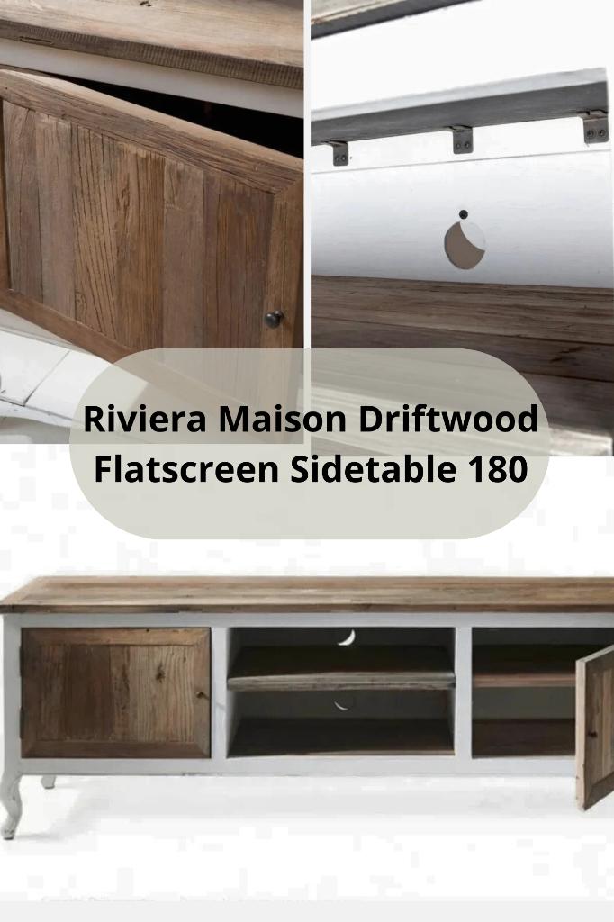 Riviera Maison Driftwood tvmeubel - 180 stoer & charmant, 150 tot 200 cm, Nieuw, Ophalen of Verzenden, Minder dan 100 cm