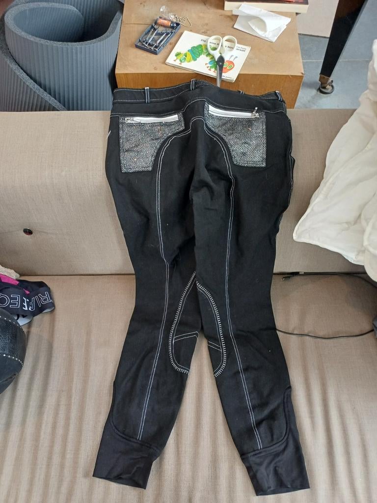 Zwarte paardrijbroek met glitter details, Ophalen of Verzenden, Zo goed als nieuw, Kinderen