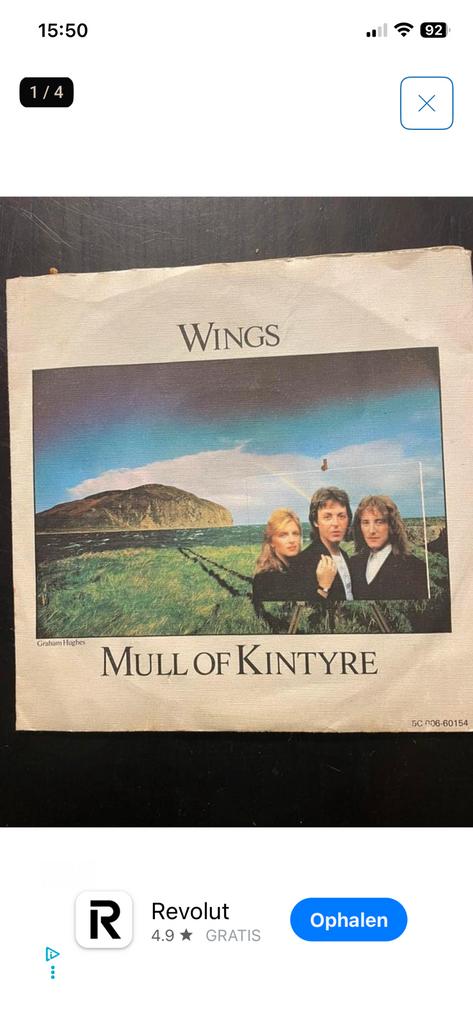 Wings(Mull of Kintyre) vinyl-single, Ophalen of Verzenden, Gebruikt, Pop, Single