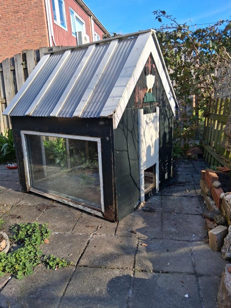Kippenhok/ knaagdierenhok, Dieren en Toebehoren, Vogels | Hokken en Kooien, Ophalen, Hout, Overige typen