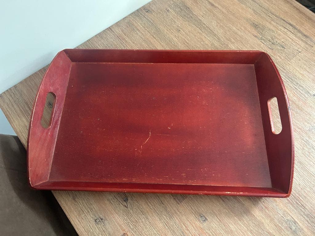 Dienblad van hout groot, Ophalen of Verzenden, Gebruikt, Rechthoekig, Hout