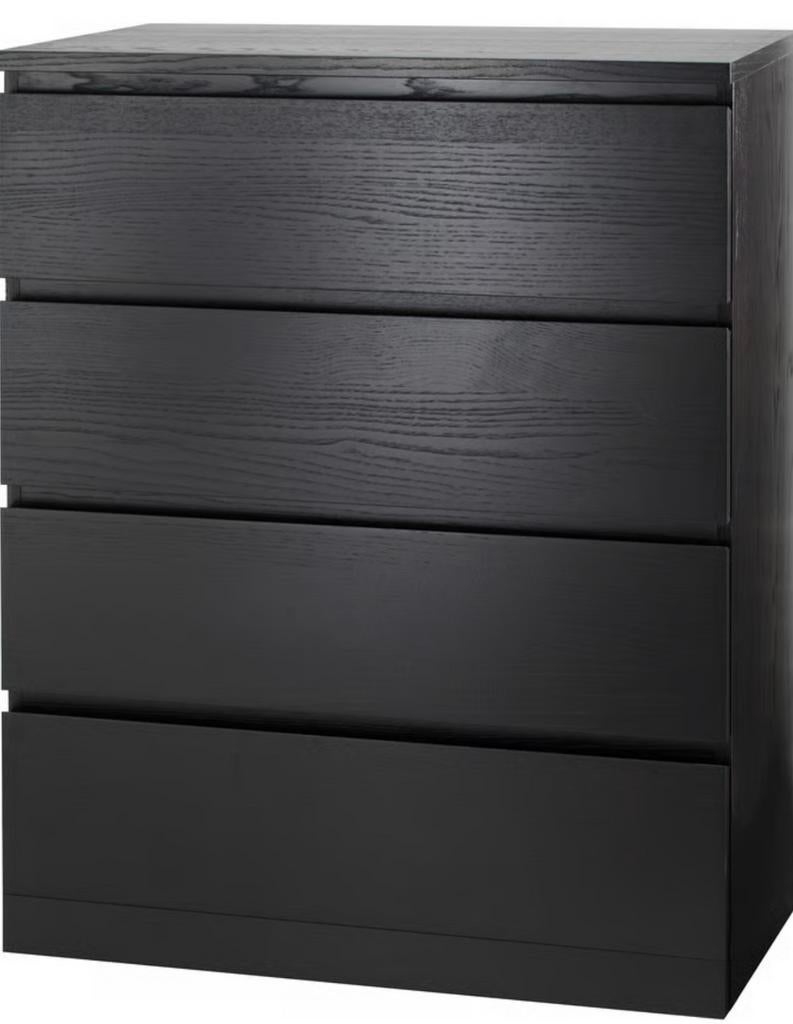 IKEA MALM ladekast zwartbruin 80x100 cm, Huis en Inrichting, Ophalen, Gebruikt, 100 tot 150 cm, 50 tot 100 cm