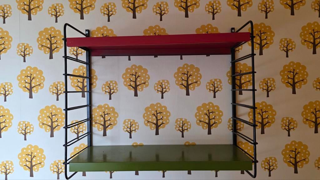 Vintage, retro Tomado boekenrek, wandrek, wandsysteem, Ophalen of Verzenden, Gebruikt