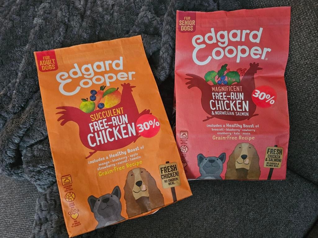 2 zakjes hondenvoer Edgar Cooper 0.7 kg, Dieren en Toebehoren, Ophalen, Hond