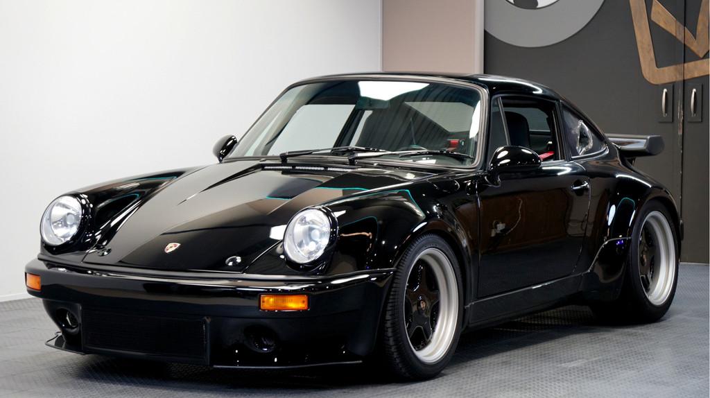 Porsche 911 930 3.5 Twin Turbo Coupé "Outlaw!" Volledig ger, Lederen bekleding, Achterwielaandrijving, Zwart, Zwart