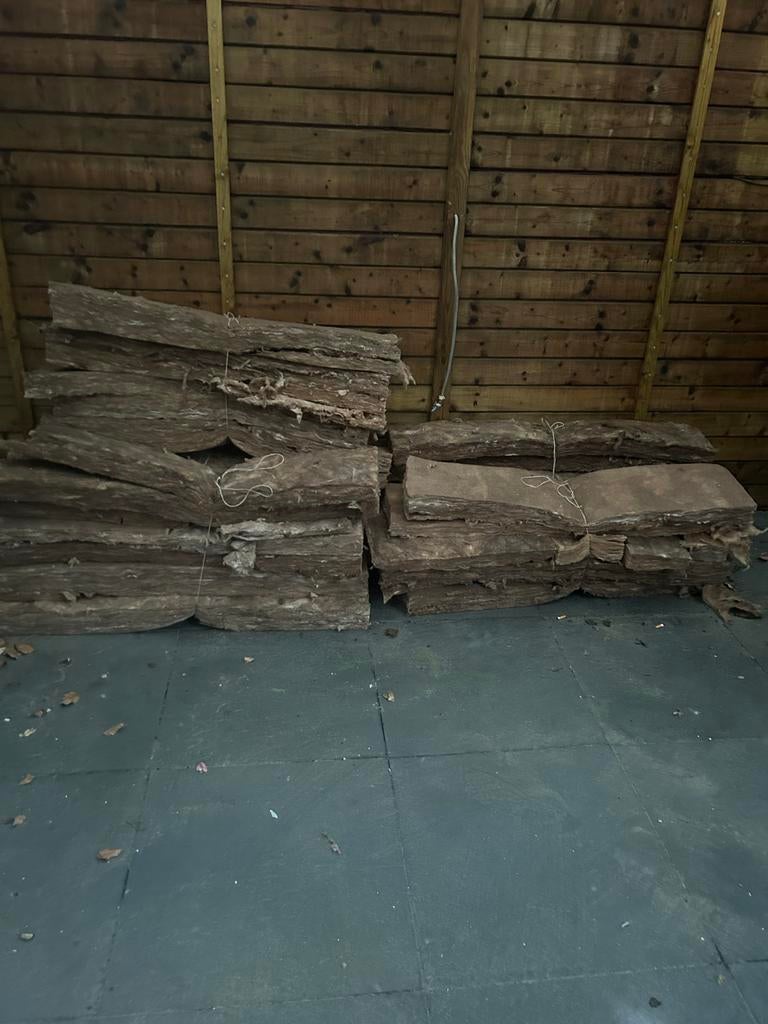 GRATIS! Grote partij isolatiemateriaal, Gebruikt, Steenwol, 15 m² of meer, 8 tot 12 cm