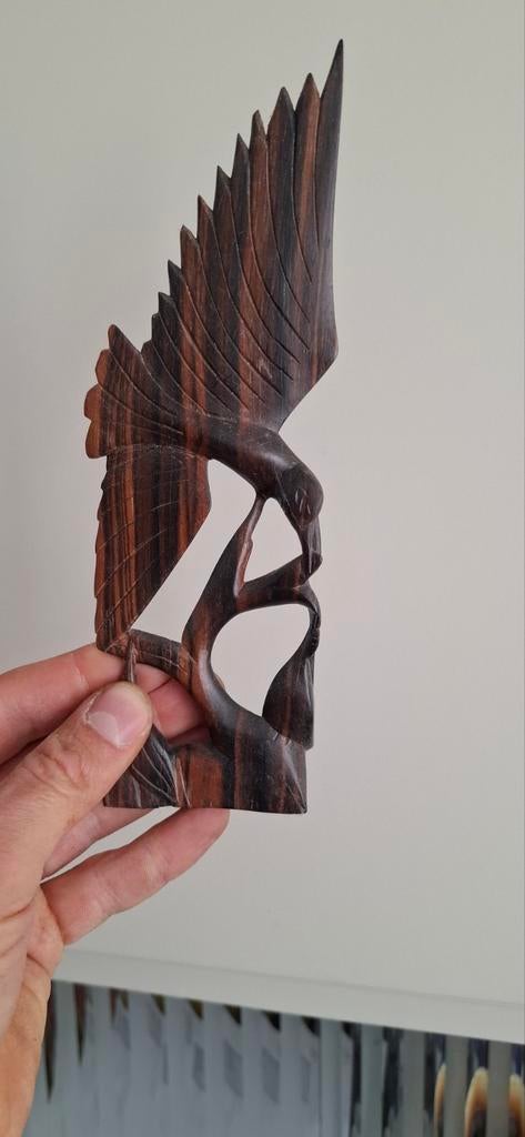 Uniek handgesneden houten beeld van een adelaar, Antiek en Kunst, Kunst | Beelden en Houtsnijwerken, Minder dan 20 cm, Ophalen of Verzenden
